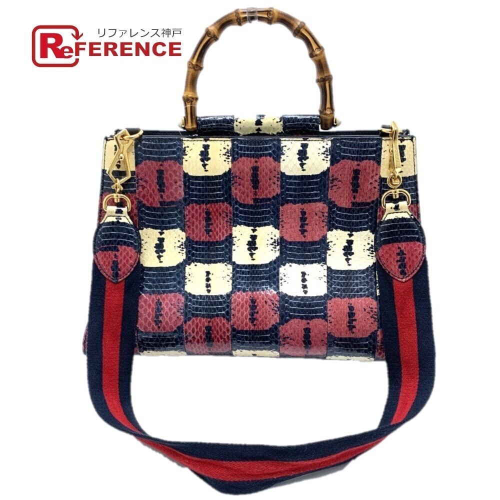 Gucci Nimfair Handbag Python Leather Red - image 1